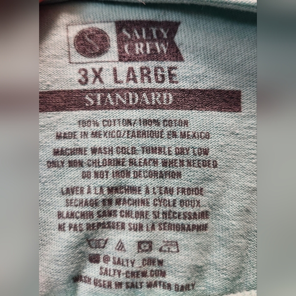Salty Crew Graphic Long Sleeve T-shirt in unisex size 3XL, 100% Cotton - Picture 4 of 5